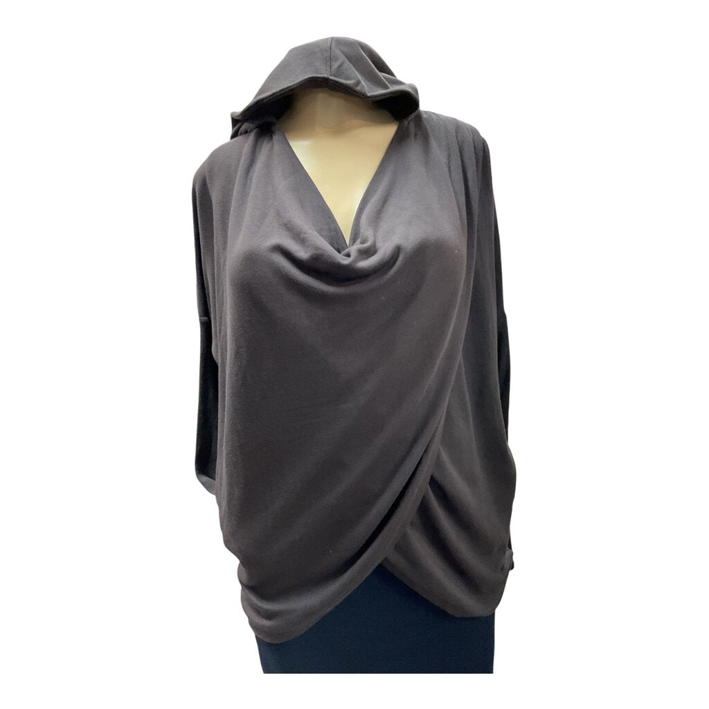 Athleta (XXS) Taupe L/S Athletic Top w/hoodie