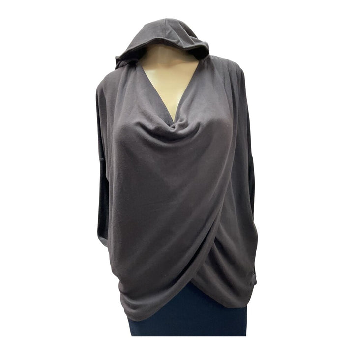 Athleta (XXS) Taupe L/S Athletic Top w/hoodie