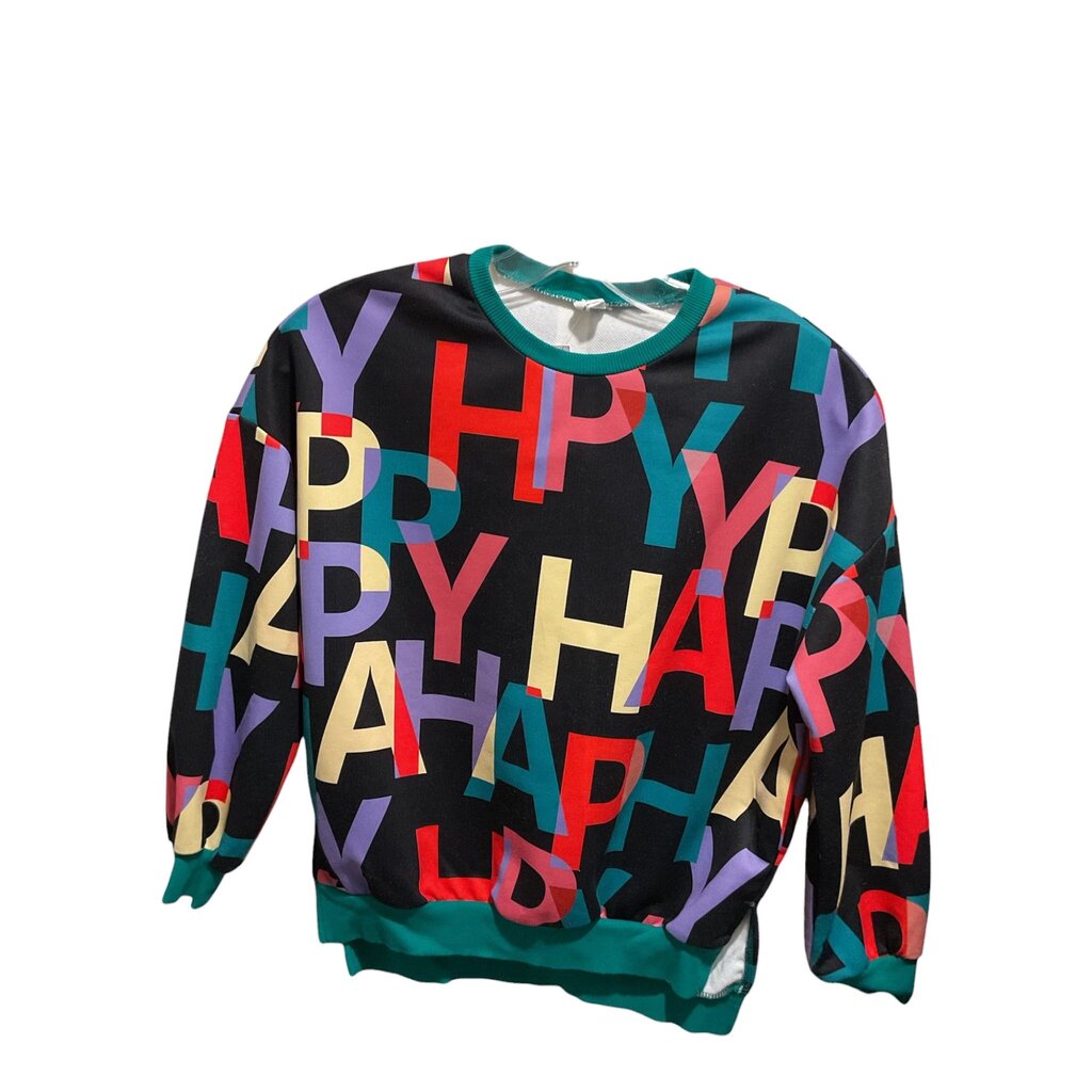 MOW (9Y) Letter Patterned Crew Neck LS