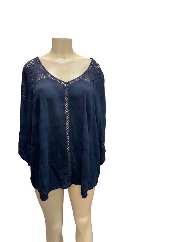 Studio Woman (3X) Blue L/S Blouse