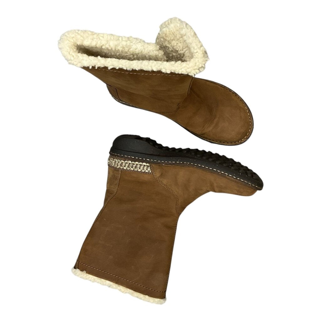 Ugg Kona (9) Leather Boots Chestnut