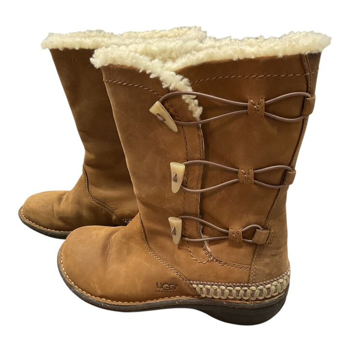 Ugg Kona (9) Leather Boots Chestnut