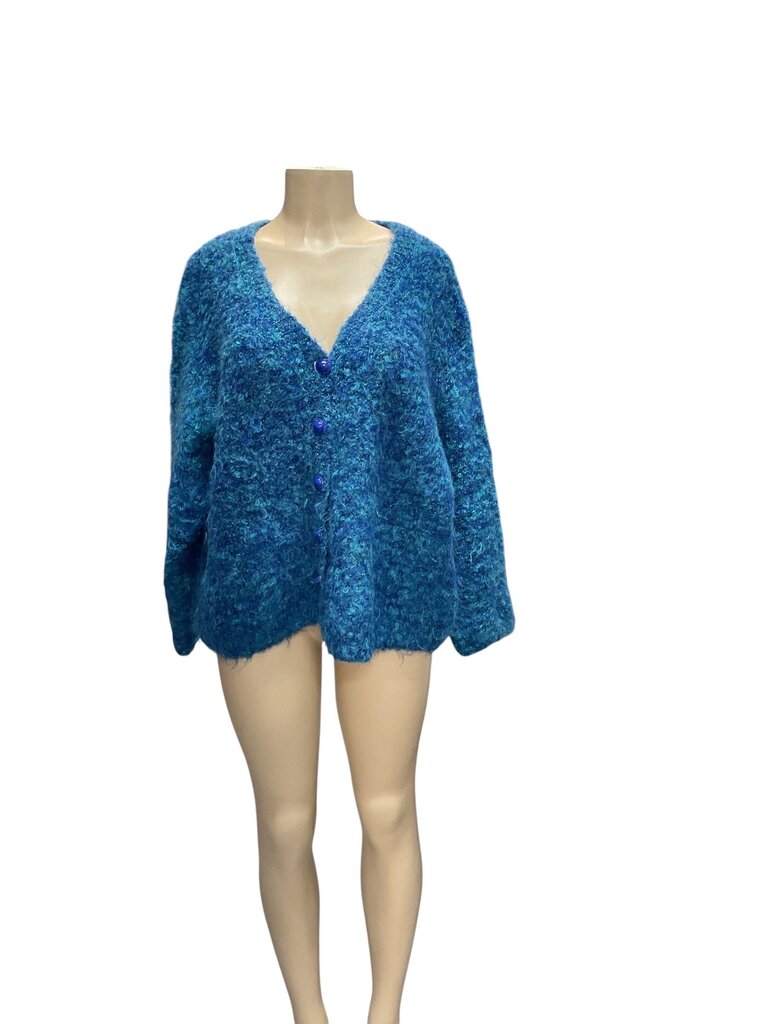 Designs (22/24) Lane Bryant Blue Knit Sweater w/Blue Buttons