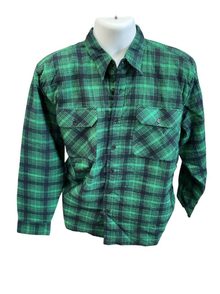 The Men's Store (Large) at Sears Green Plaid Thick Button Down