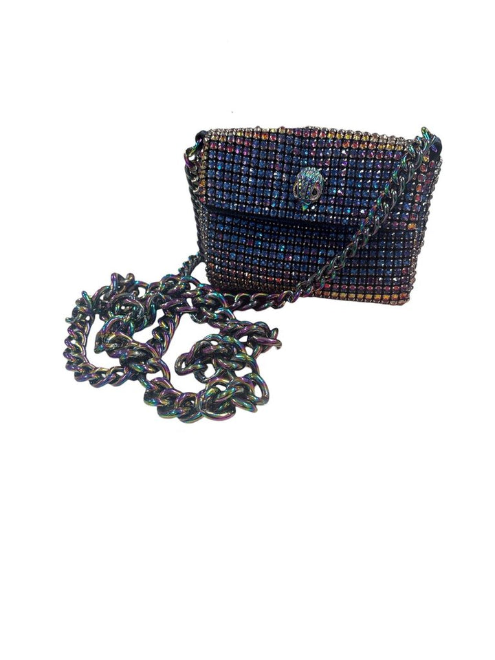 Kurt Geiger London Mini Party Crossbody Bag Iridescent Crystal Embellishment