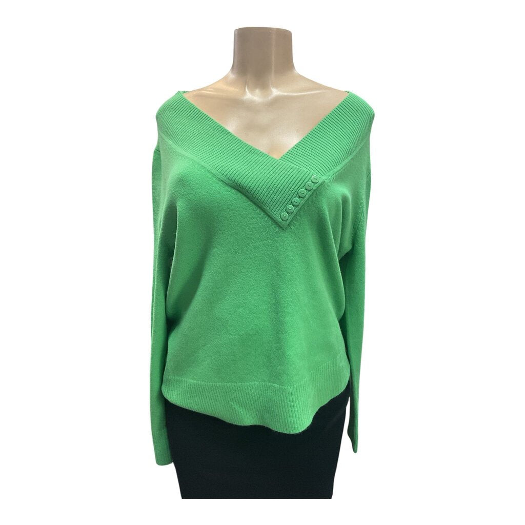 Link (XL) Green V Neck L/S Sweater