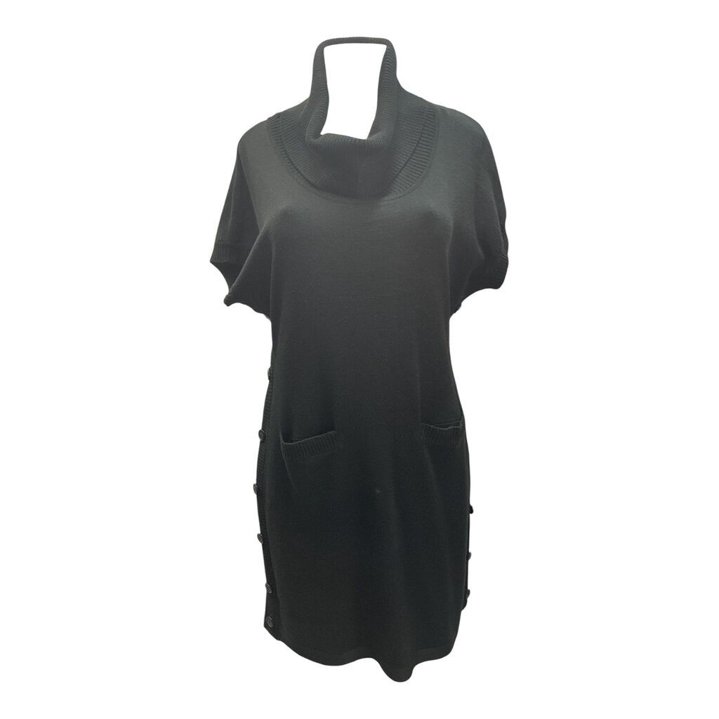 Calvin Klein (XL) Black Turtleneck Sweater Dress