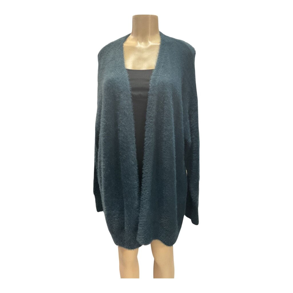 Loft (Large) Blue Fuzzy Long Cardigan