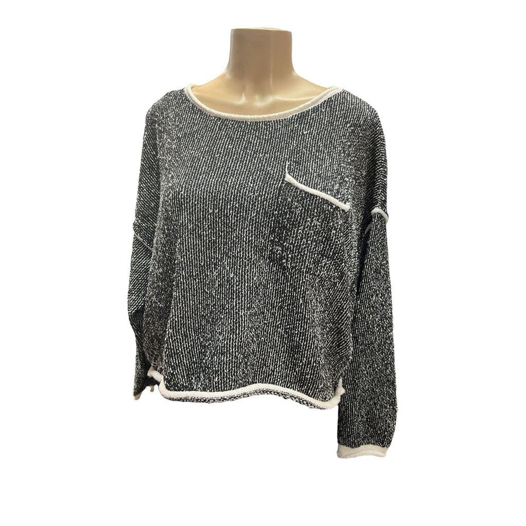 White Birch (Small) Black and White Crew Neck