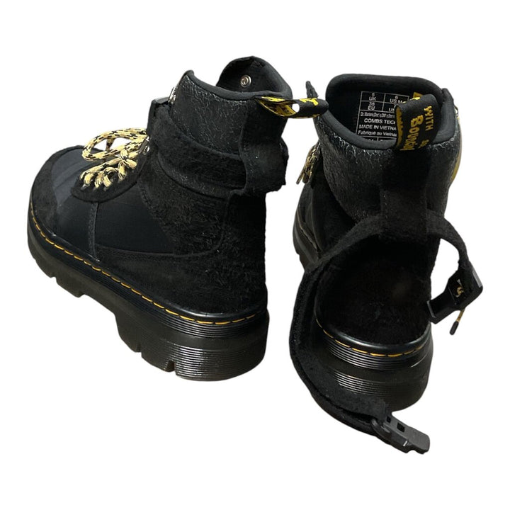 Dr. Martens (W 7) Black and Yellow Lace Combat