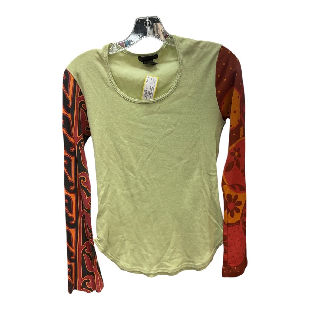 Custo (Med) Green and Orange LS Tee