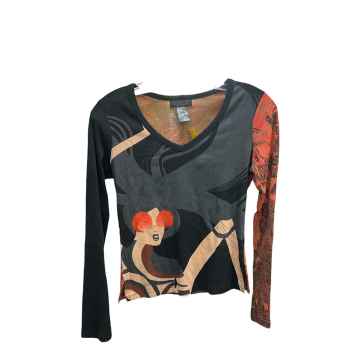 Custo Barcelona (2) Grey and Black LS Tee
