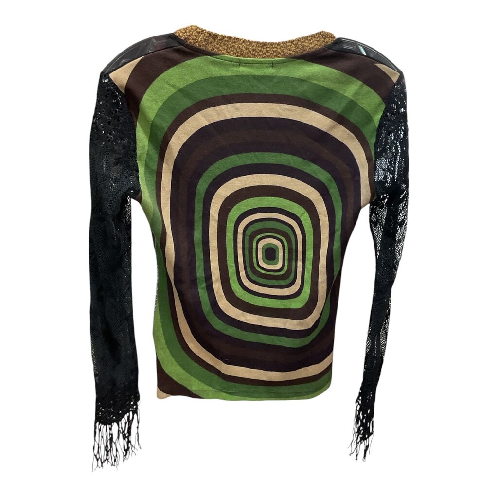 Custo (Med) Black and Brown LS Tee