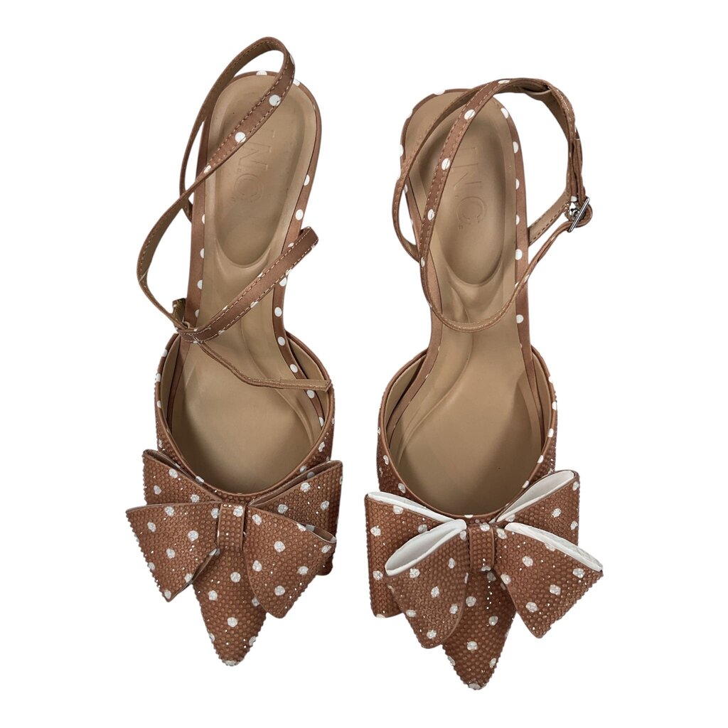INC (7.5) Tan and White Polka Dot Heels