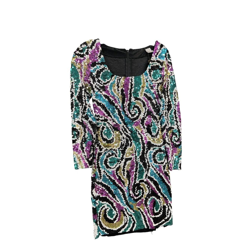 Sequin (4) Mini Sparkly Dress LS