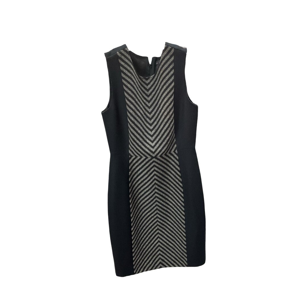 J Crew (4) Grey and Black Sleeveless Fitted Dress
