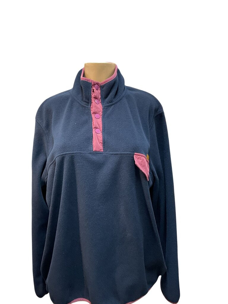 Simply Southern (XXL) Blue and Pink Fleece Button Down