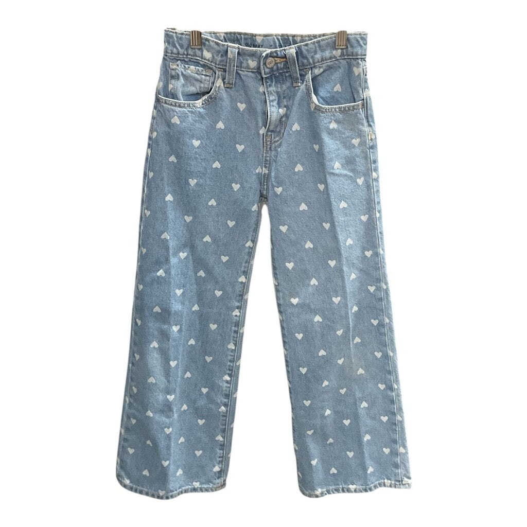 Old Navy (10) Baggy Wide Leg Jeans w/Hearts