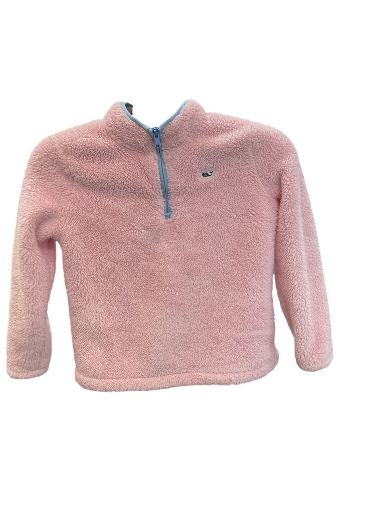 Vineyard Vines (M-10-12) Pink Fleece Quarter Zip