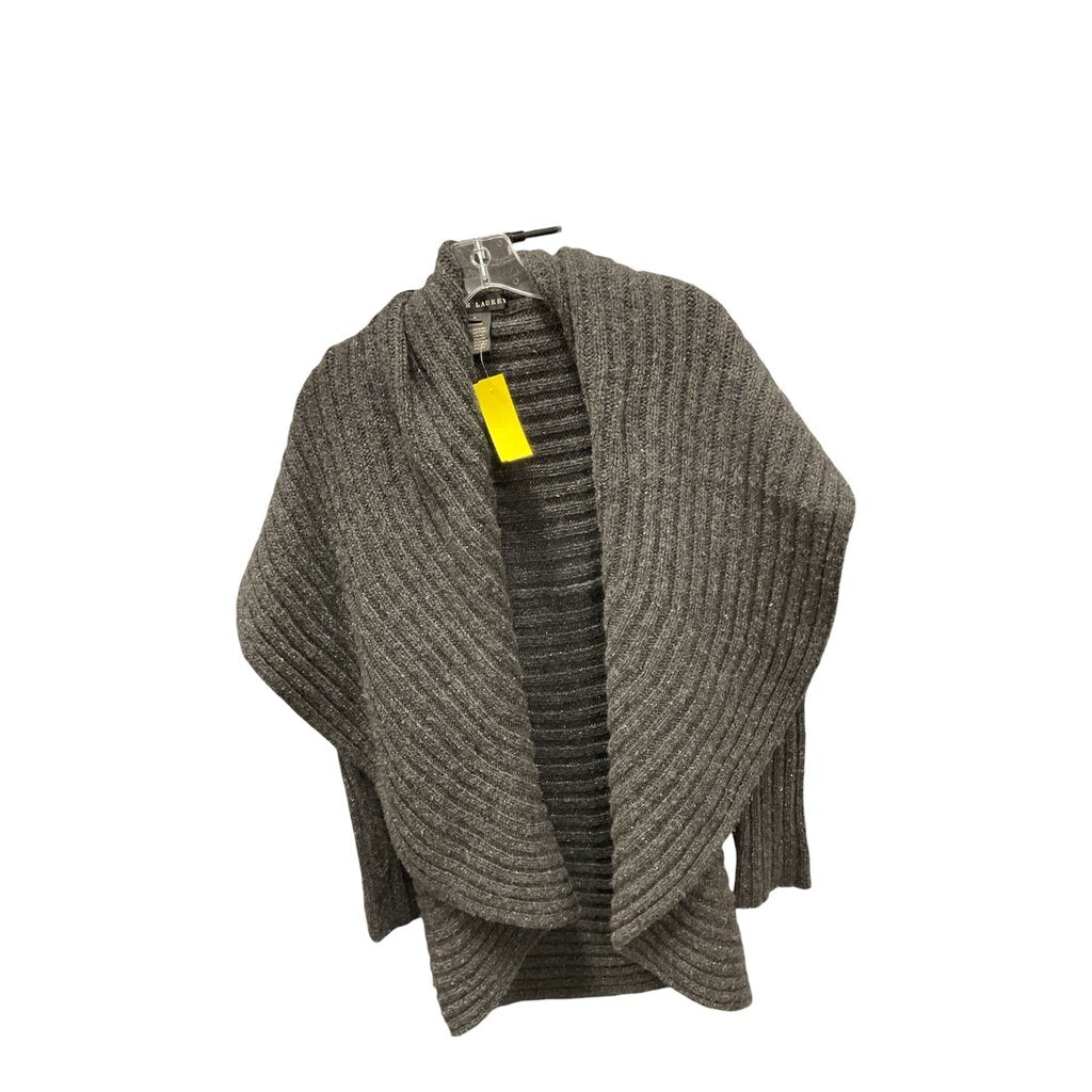 Ralph Lauren (L) GRAY OPEN FRONT CARDIGAN