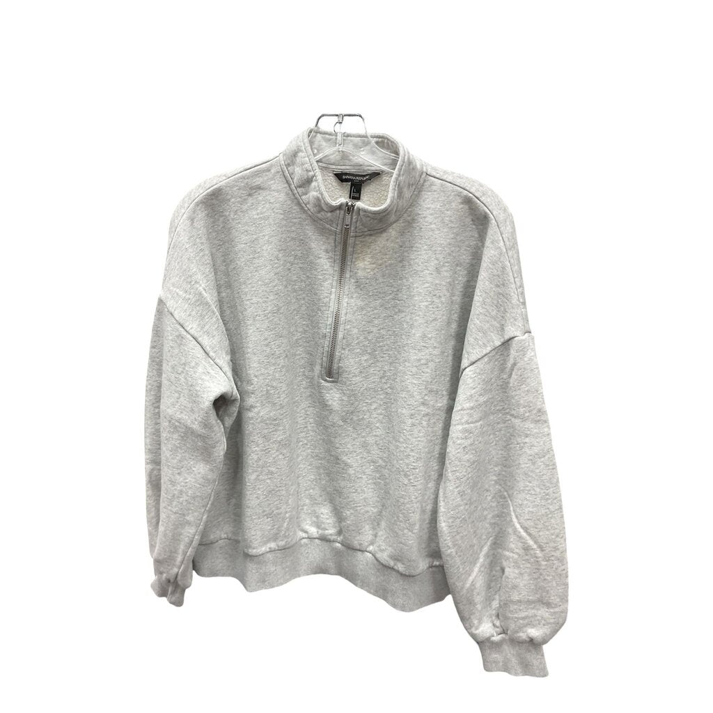 Banana Republic (L) GRAY 1/4 ZIP