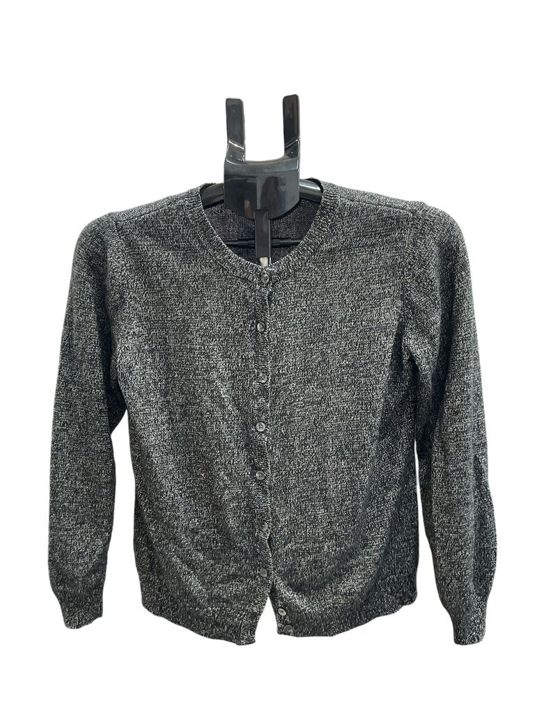 Croft & Barrow (S) BLACK & WHITE BUTTON FRONT CARDIGAN