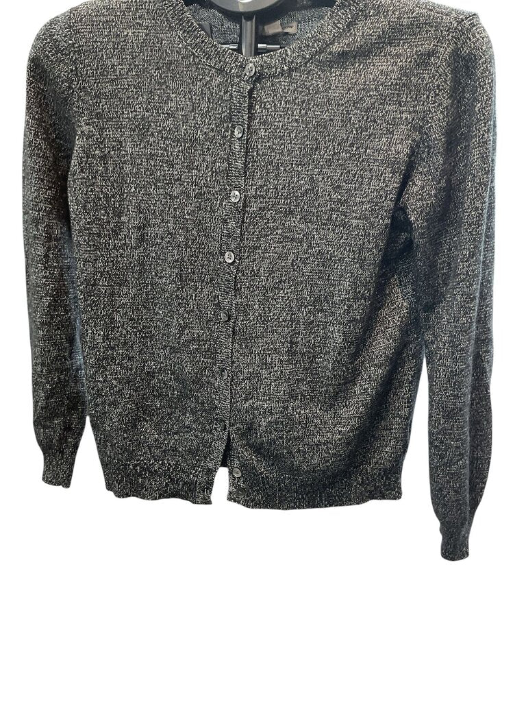 Croft & Barrow (S) BLACK & WHITE BUTTON FRONT CARDIGAN