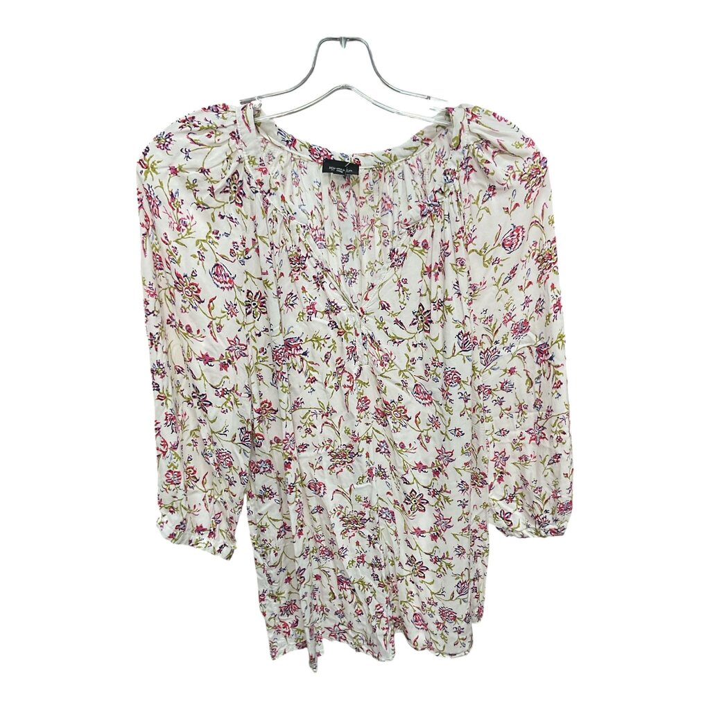 JONES & CO (1X) WHITE FLORAL TOP
