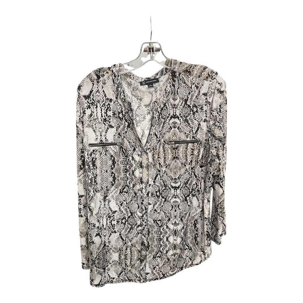 INC (3X) SNAKE SKIN PRINT TOP
