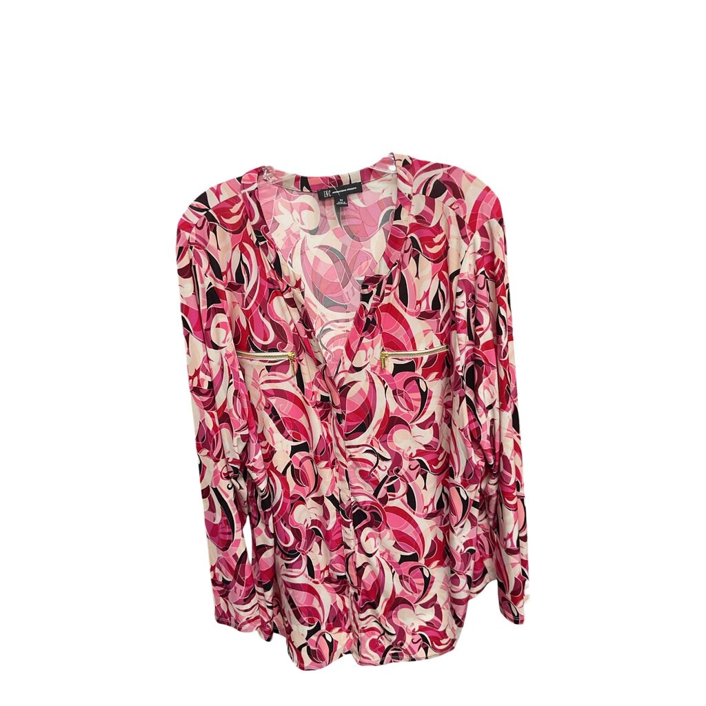 INC (3X) PINK PRINT TUNIC TOP