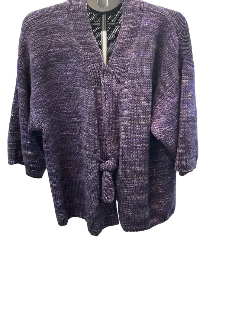 Purple (XL) Wrap Sweater