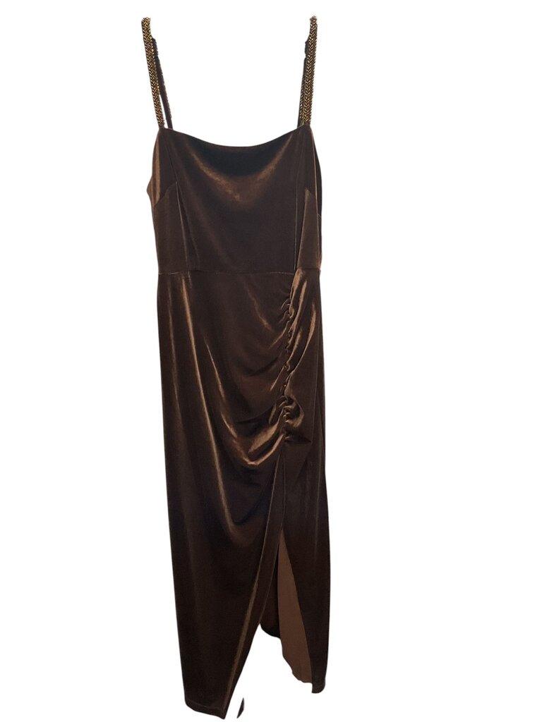 Taylor NEW (6) Brown Velour Semi Formal Dress