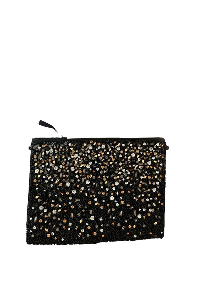Black Bedazzled Clutch OS