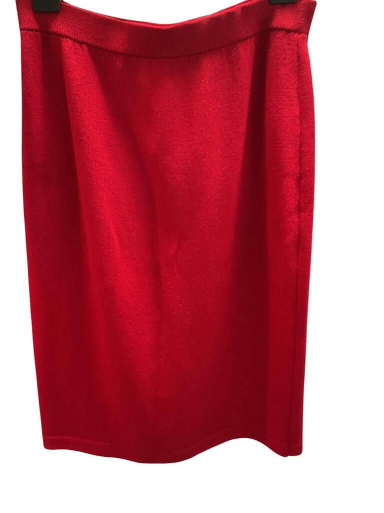 St. John (6) Red Sweater Skirt