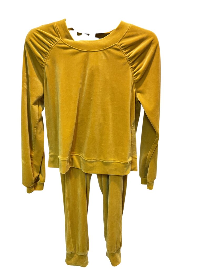 Saturday-Sunday (Small) by Anthropologie Mustard Two Piece Velour Joggers