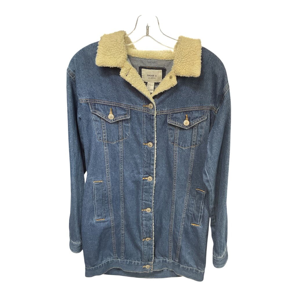 Forever 21 (Small) Denim Jacket w/Sherpa Lining