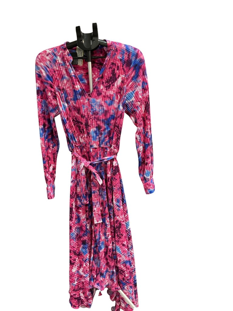 Scoop (Med) Pink and Blue Wrap Long Dress