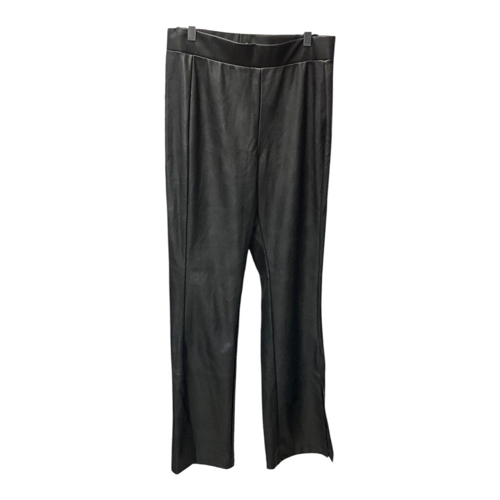 CAVALINI (XL) NEW FAUX LEATHER BLACK WIDE LEG PANTS
