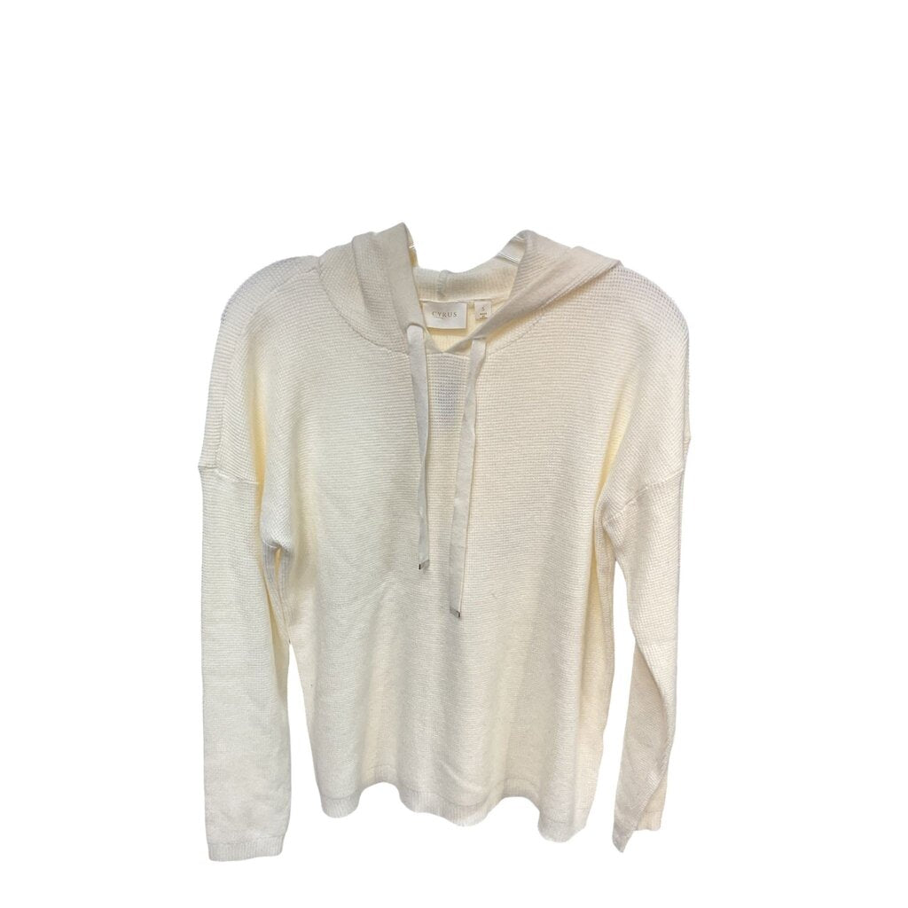 Cyrus (Small) Cream Henley Thermal w/Hood