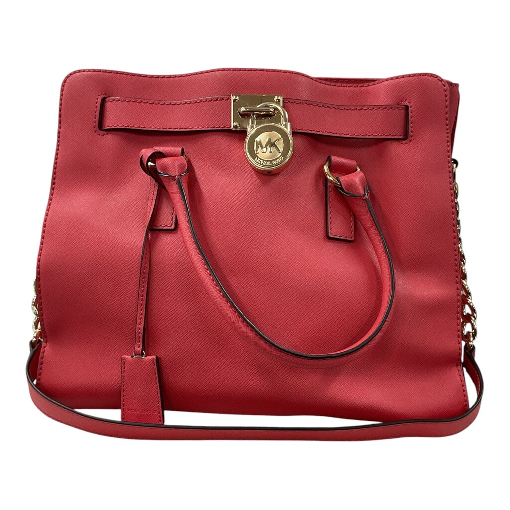 Michael Kors NEW Large Hamilton Red Watermelon Gold Tone Hardware
