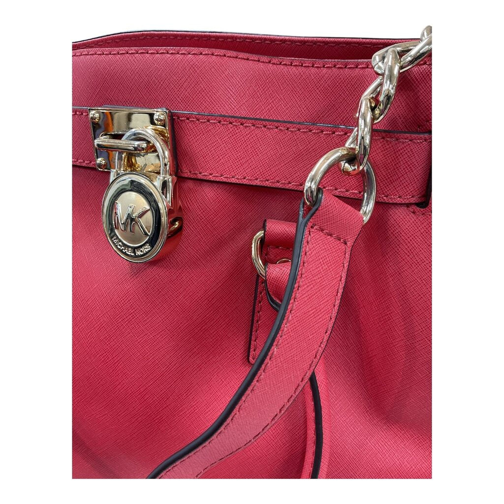Michael Kors NEW Large Hamilton Red Watermelon Gold Tone Hardware