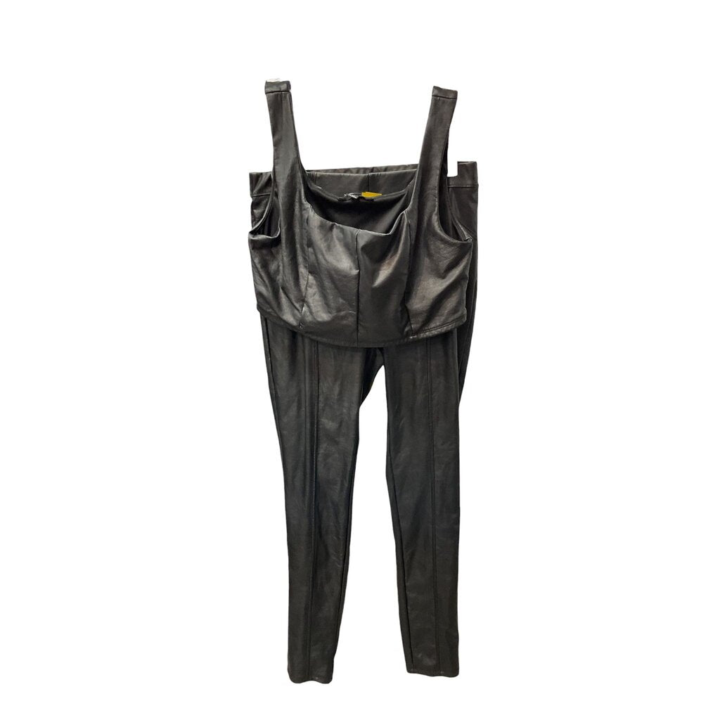 Haute Monde (Med) Leather Two-Piece Bralette and Pants