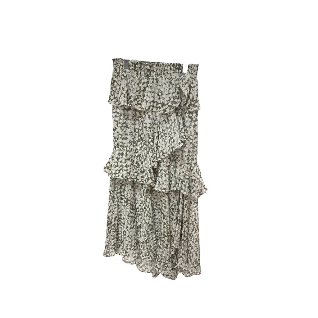 H and M (XS) Blue and White Long Flowy Skirt