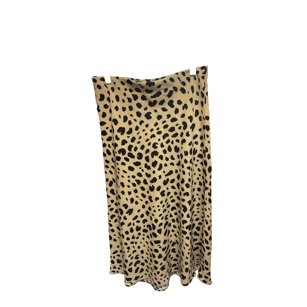 Rachel Zoe (4) Black and Tan Spotted Midi Skirt
