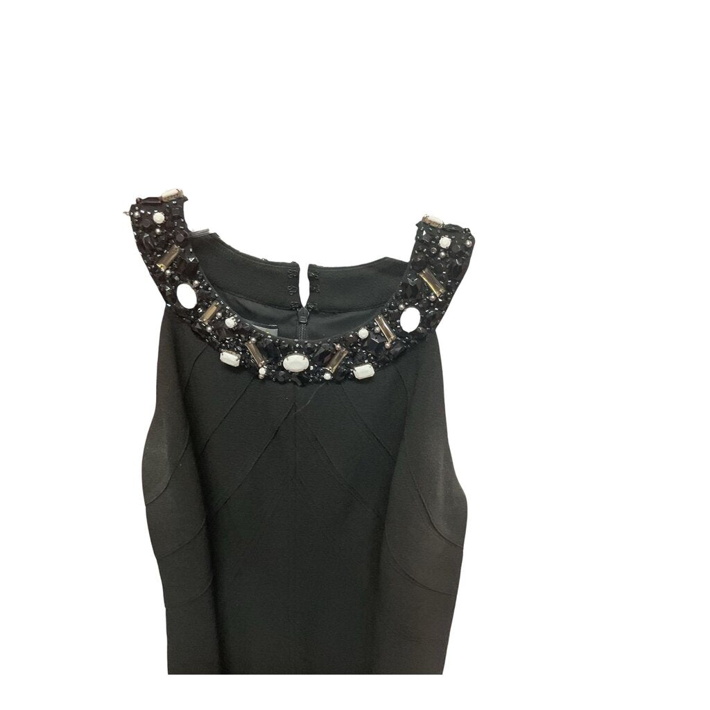 Ann Klein Dress (10) Sleeveless w/ Bedazzled Neckline