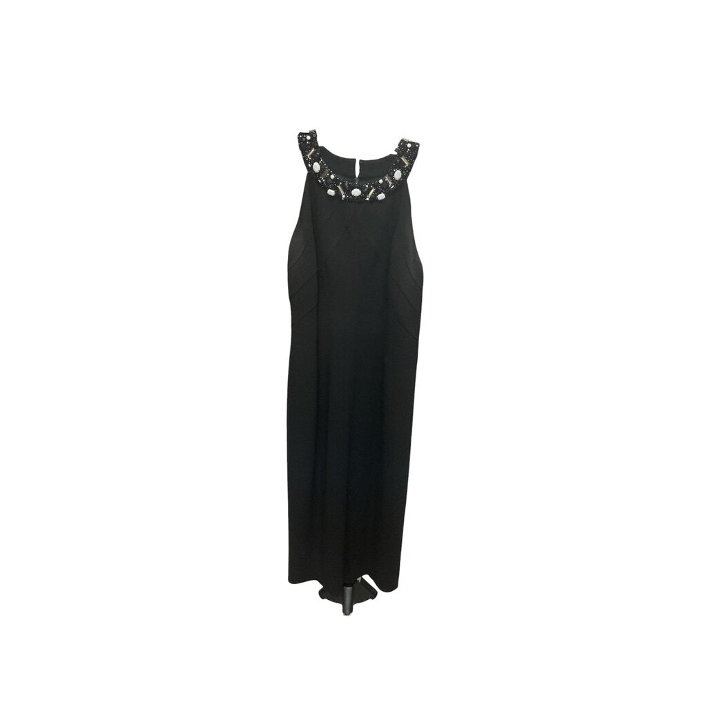 Ann Klein Dress (10) Sleeveless w/ Bedazzled Neckline