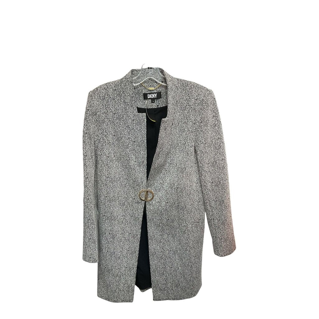 DKNY (10) Black and White Blazer w/Gold D