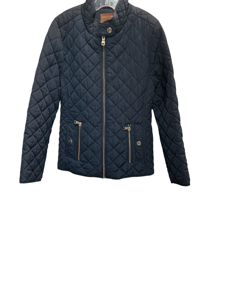 Zara for Girls (9/10) Blue Quilted Jacket