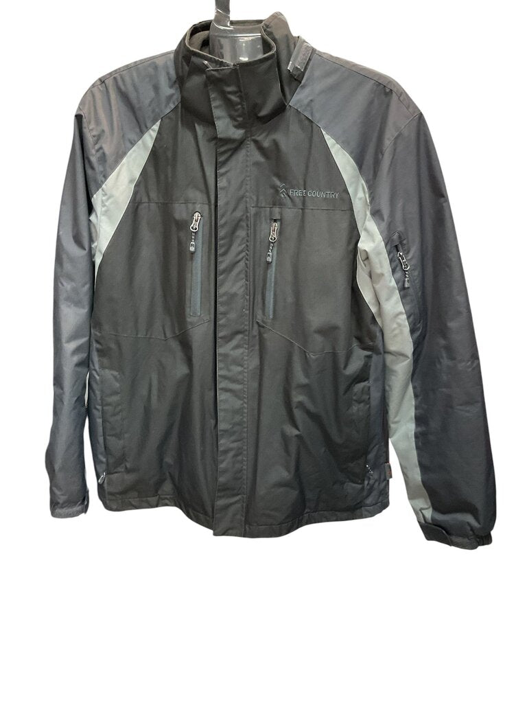Free Country (Med) Black and Grey Winter Jacket Men's