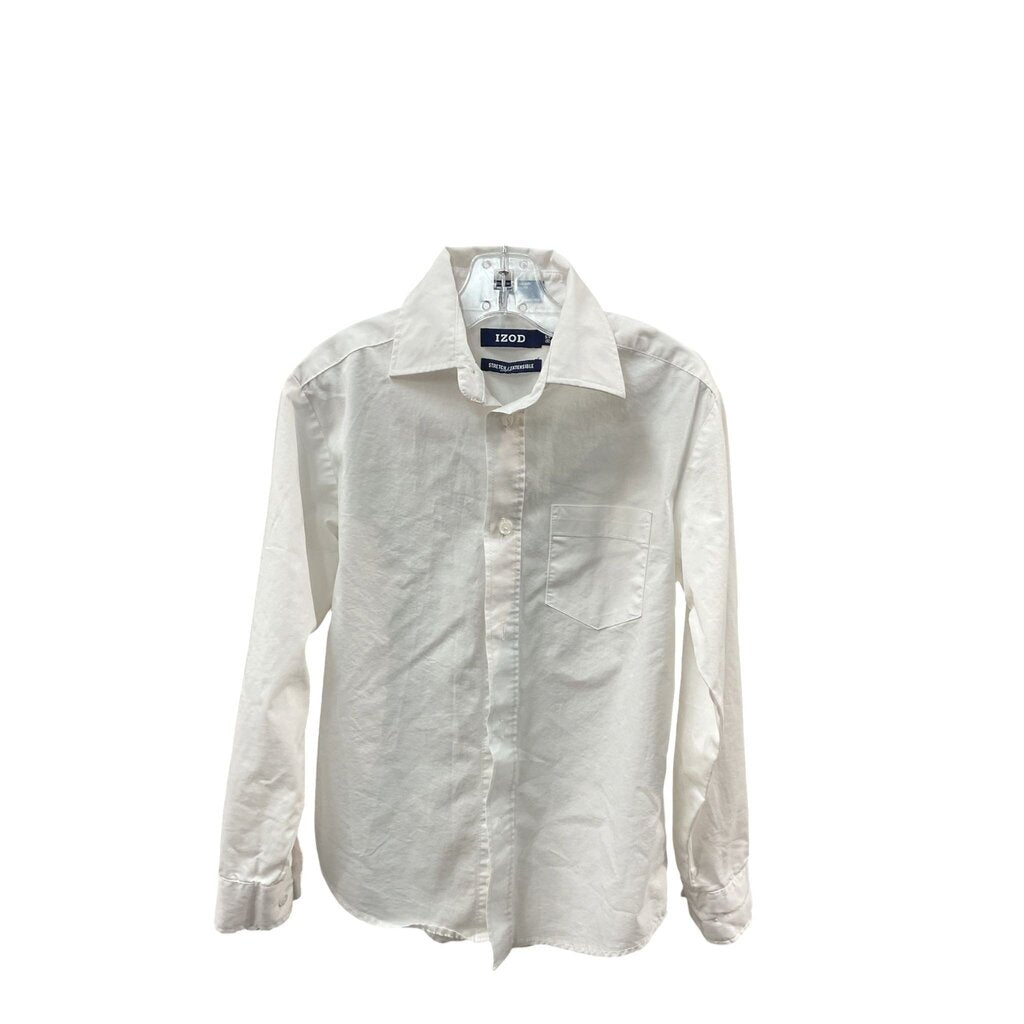 Izod (8) White Button Down LS